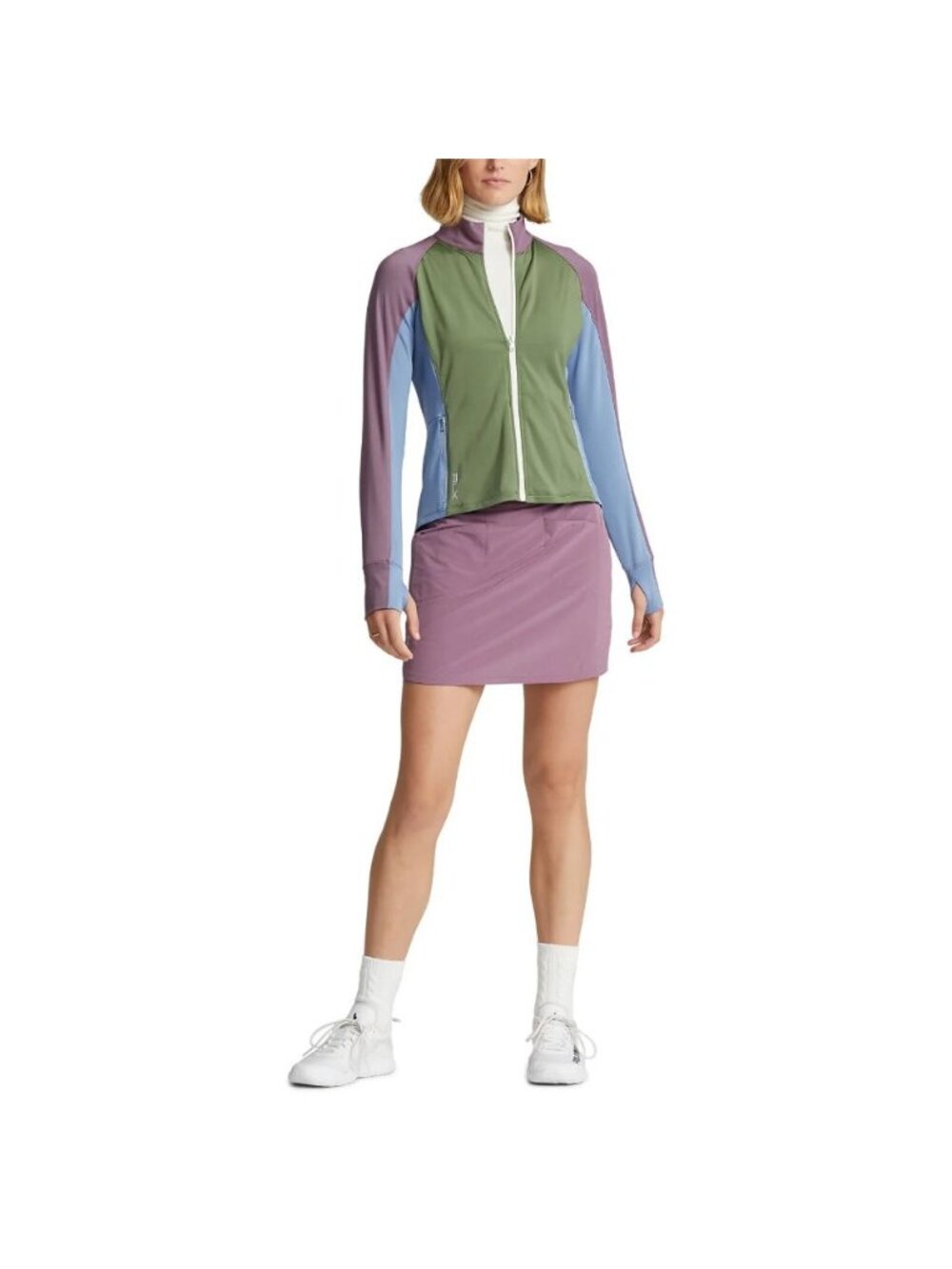 RLX Golf Ralph Lauren Women's XXS Color-Blocked Jersey Full-Zip Jacket NWT $168 - Picture 3 of 5